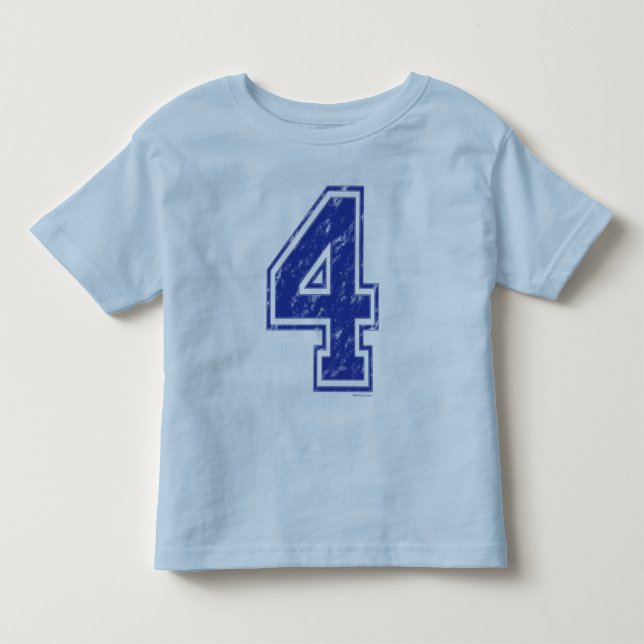 04 Custom Jersey Blue Kleinkind T-shirt (Vorderseite)