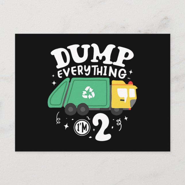 04.Garbage Truck für einen Mülltransporter-Lüfter Einladungspostkarte (Vorderseite)