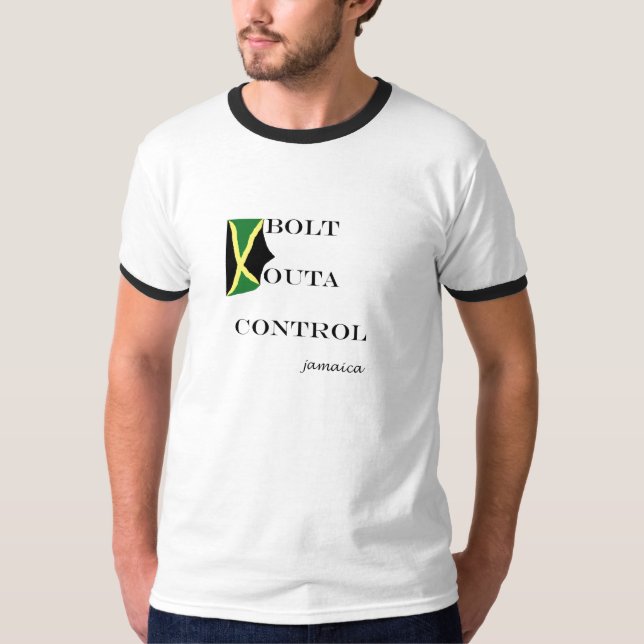 058 Jamaika T - Shirt (Wecker) "Bolzen Outa (Vorderseite)