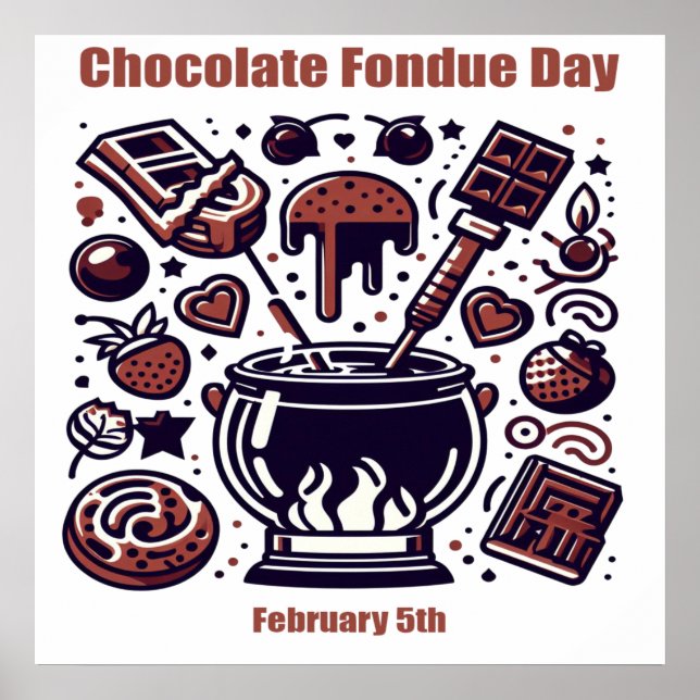 05.02. Schokolade Fondue Day Poster (Vorne)