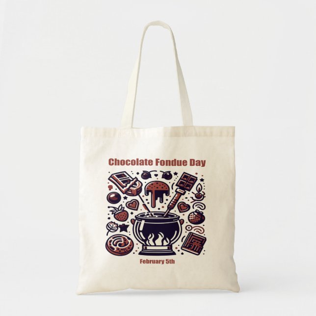 05.02. Schokolade Fondue Day Tragetasche (Vorne)