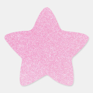 05 Baby Pink Glitzer Print Glitzern Star Stern-Aufkleber