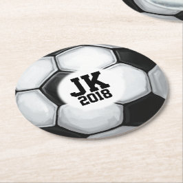 05 von 12 Party für den abstellbaren Fußballball Runder Pappuntersetzer