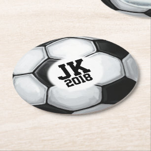 05 von 12 Party für den abstellbaren Fußballball Runder Pappuntersetzer