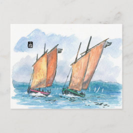 (061) Zwei Segelboote von Sinagots Postkarte