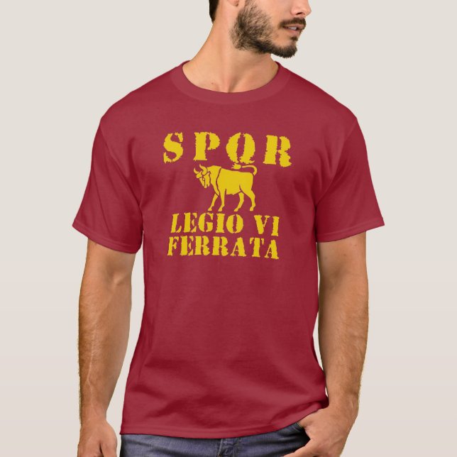 06 Julius Cäsars 6. gepanzerte Legion - Rom Stier T-Shirt (Vorderseite)