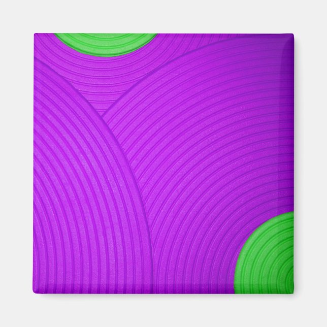 06 Magnet de cercles vert et pourpre (Devant)