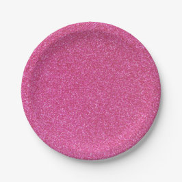 06 rosa Glitzer-Druck-Glitzern-Party-Versorgungen Pappteller