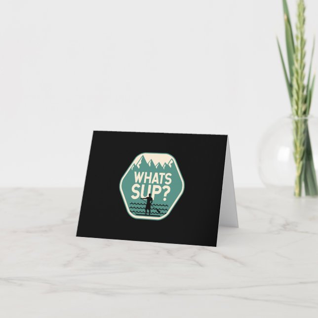 06.SUP Paddelsport-Geschenk zum Aufstehen Einladung (Vorderseite)