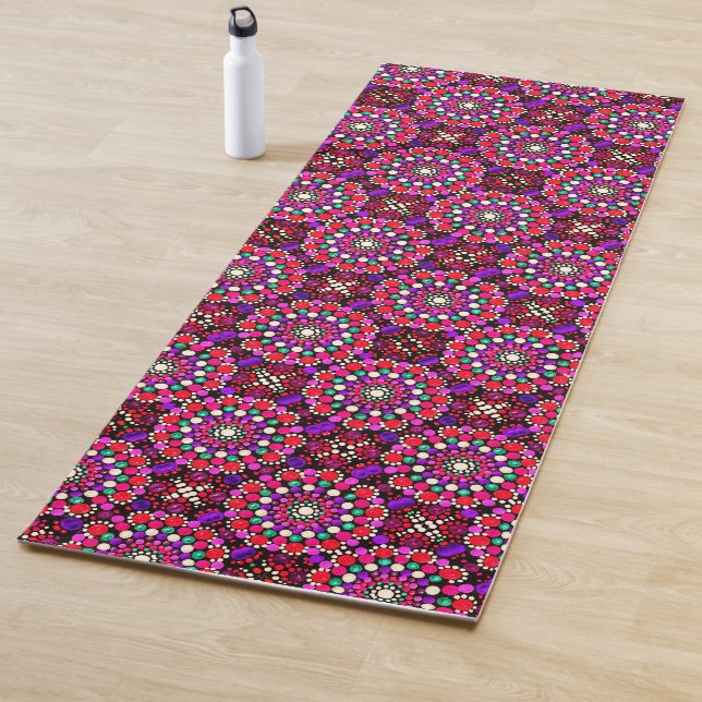 078 - Pink Pattern Mandala Yoga Mat Yogamatte (Beispiel)