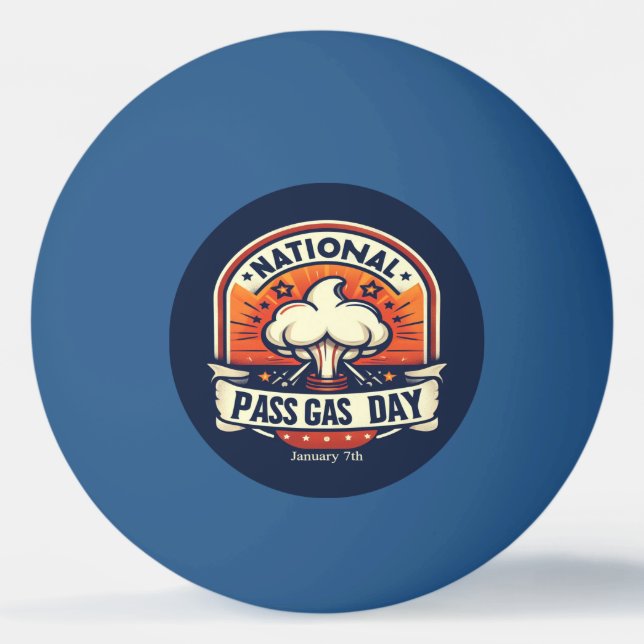07.01. National Pass Gas Day Tischtennisball (Vorderseite)