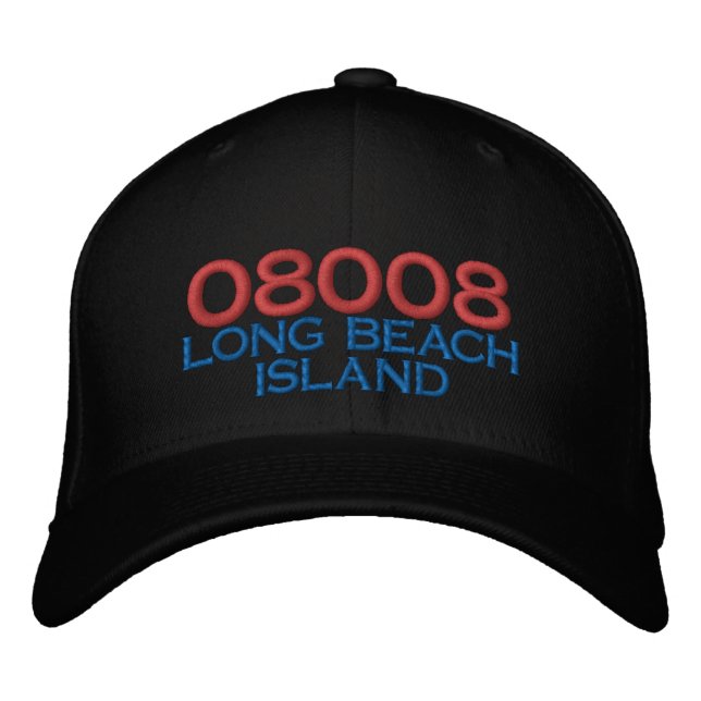 08008 HAT LANGE STRANDINSEL BESTICKTE BASEBALLKAPPE (Vorderseite)