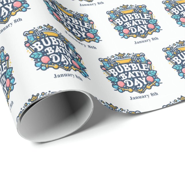 08.01. - Blase Bath Day Geschenkpapier (Rolleneckpunkt)