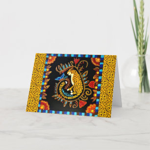 08 - Grußkarte Schlafender Jaguar Karte