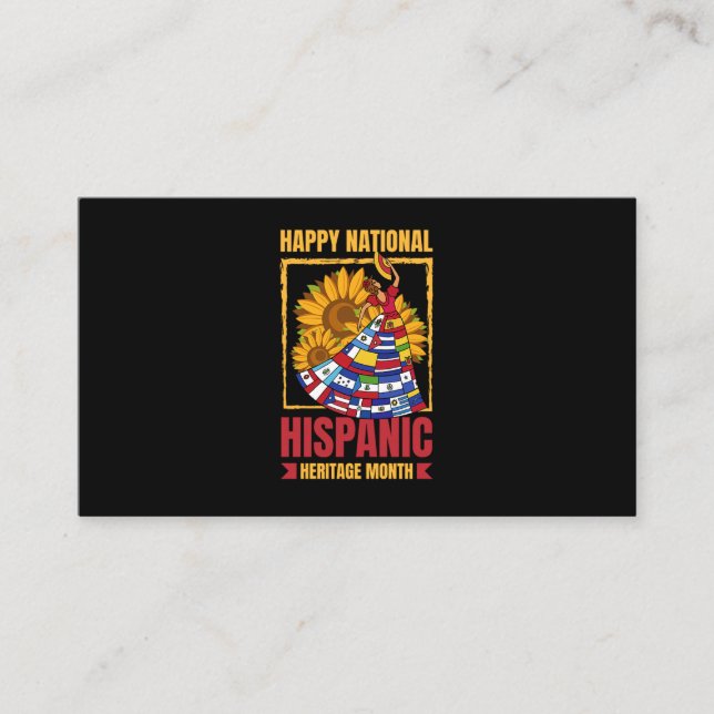 08.National Hispanic Erbe Monat alle Länder. Visitenkarte (Vorderseite)