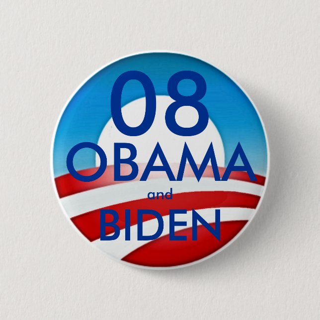 08 OBAMA und BIDEN Button (Vorderseite)