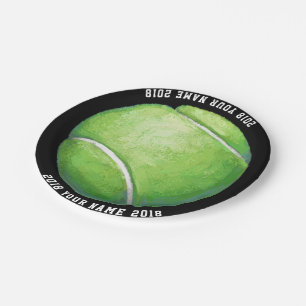 08 von 12 Tennis Ball Custom Party Plate Pappteller