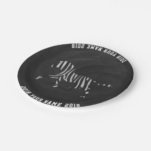 08 von 12 Zebra Custom Party Plate Pappteller
