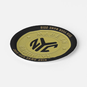 08of12 Brooklyn ScheinParty-Platte Pappteller