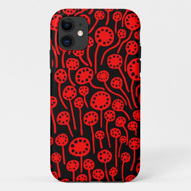 090512 Red on Black iPhone Case (Rückseite)
