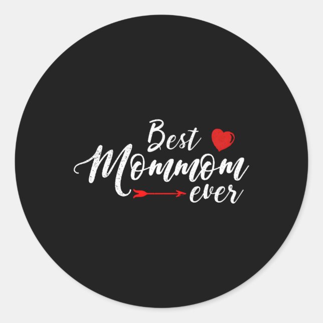 095921 Best Mommom Ever Family Liebe Mama Mommom M Runder Aufkleber (Vorderseite)