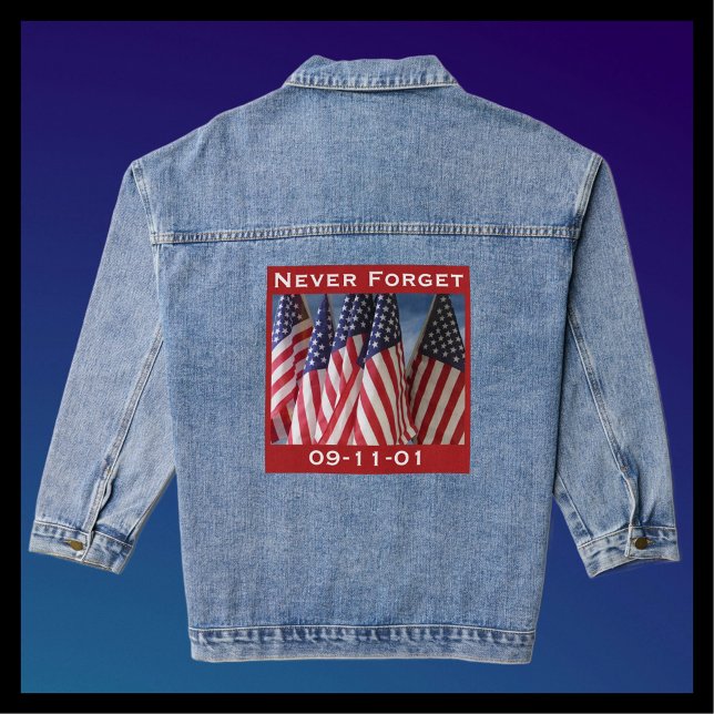 09-11-01 Vergessen Sie nie die amerikanische Flagg Jeansjacke (Von Creator hochgeladen)