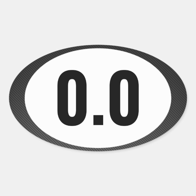 0.0 Kein laufender Oval-Aufkleber Ovaler Aufkleber (Vorderseite)
