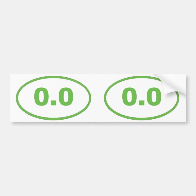 0,0 oval autoaufkleber (Vorne)