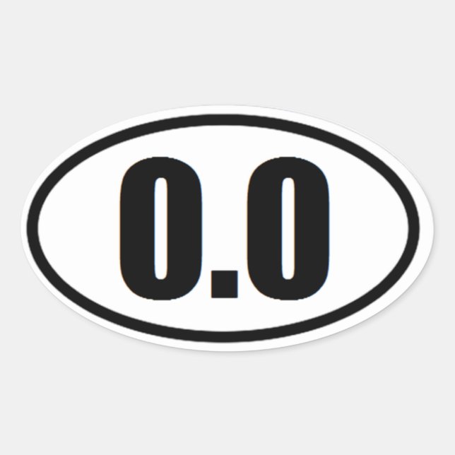 0,0 ovale Aufkleber (Vorderseite)