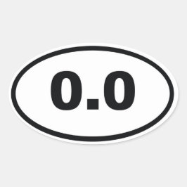 0.0 OVALER AUFKLEBER