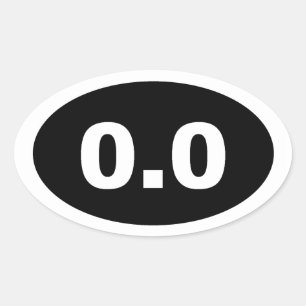 0.0 OVALER AUFKLEBER