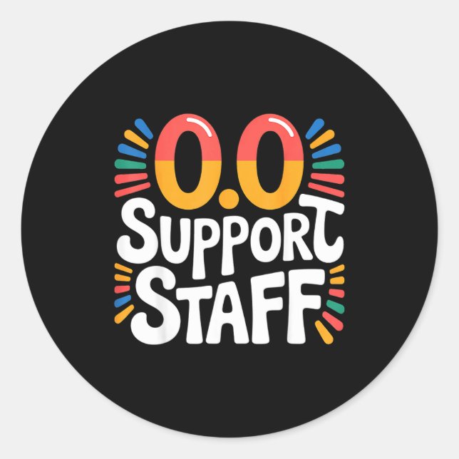 0.0 Suprt Staff Marathon Cheer Squad -  Runder Aufkleber (Vorderseite)