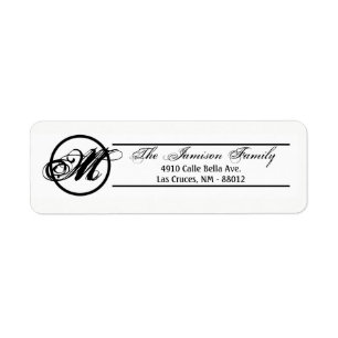 0,75 po x 2,25 po Adresse de retour Étiquette Typo
