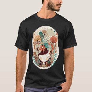 0 Cottagecore Mädchen Blumen Wald Psychische Gesun T-Shirt