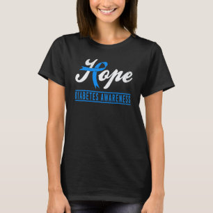 0 Hoffnung Diabetes-Bewusstseins-Schleife Diabetik T-Shirt