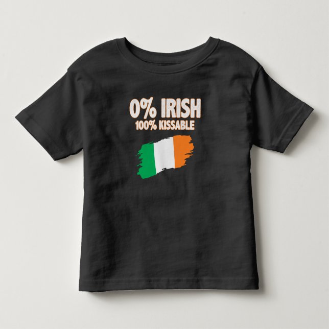 0 % Irisch 100 % Kissable Kleinkind T-shirt (Vorderseite)