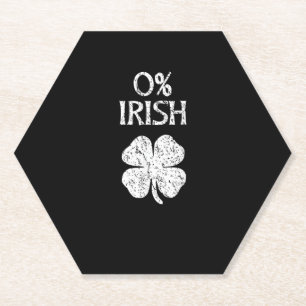 0% Irischer St. Patrick's Day Zero Prozent Grafik Untersetzer
