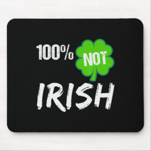 0% Irisches Kleeblatt Frohen St. Patricks Tag 100% Mousepad