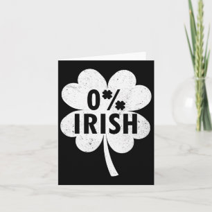 0% Irisches Kleeblatt Glücksbringer St Patricks Karte