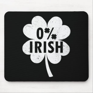 0% Irisches Kleeblatt Glücksbringer St Patricks Mousepad
