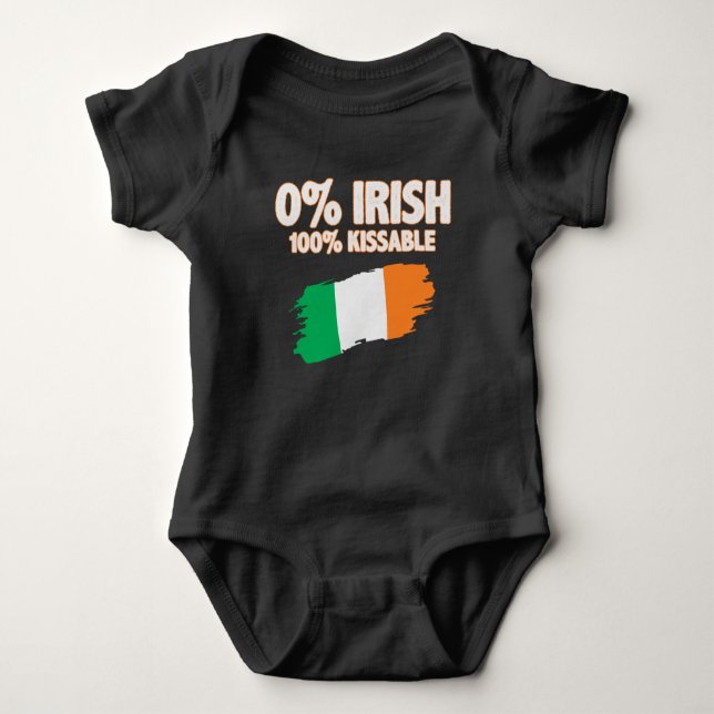 0% Irish 100% Kissable Baby Strampler (Vorderseite)