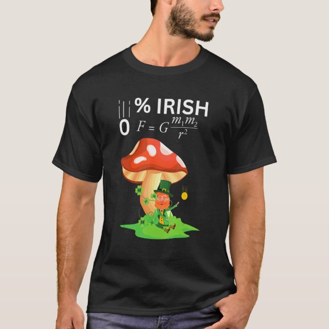 0 Irish Funny Newton's Law physics teachers & Stud T-Shirt (Vorderseite)