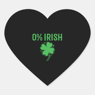 0 Irish St Patricks Day Herz-Aufkleber