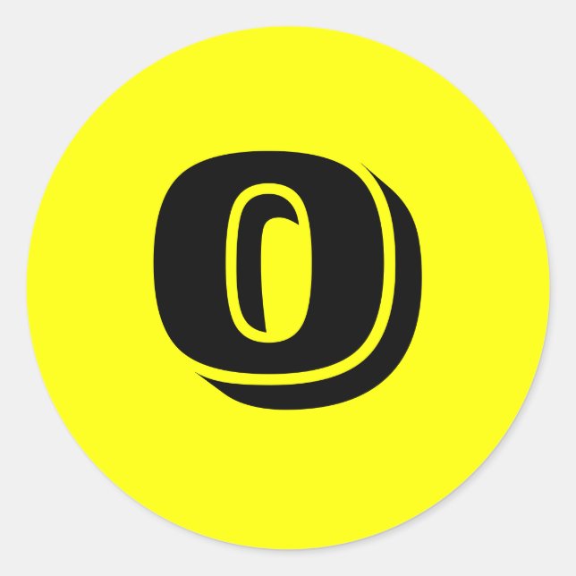 0 Kleine runde Yellow Number Stickers von Janz (Vorderseite)