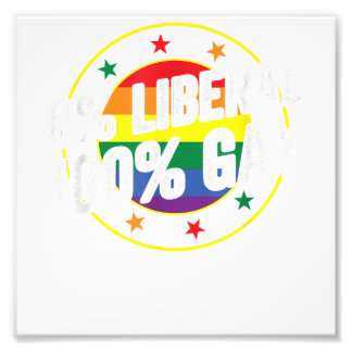 0 Liberal 100 Gay LGBT Design für Konservative Fotodruck
