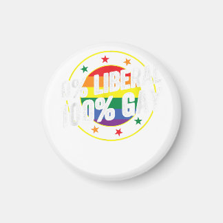 0 Liberal 100 Gay LGBT Design für Konservative Magnet