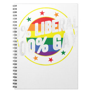 0 Liberal 100 Gay LGBT Design für Konservative Notizblock
