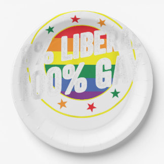 0 Liberal 100 Gay LGBT Design für Konservative Pappteller