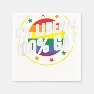 0 Liberal 100 Gay LGBT Design für Konservative Serviette