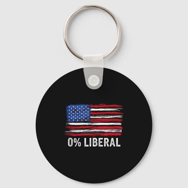 0% Liberal Zero Percent Anti Liberal Republican Ta Schlüsselanhänger (Vorderseite)